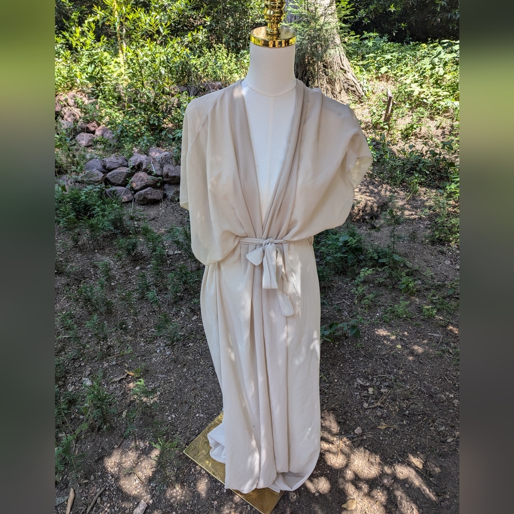 Nasty Gal Sheer Elegant Cream Women's Bathing‎ Suit Cover Robe